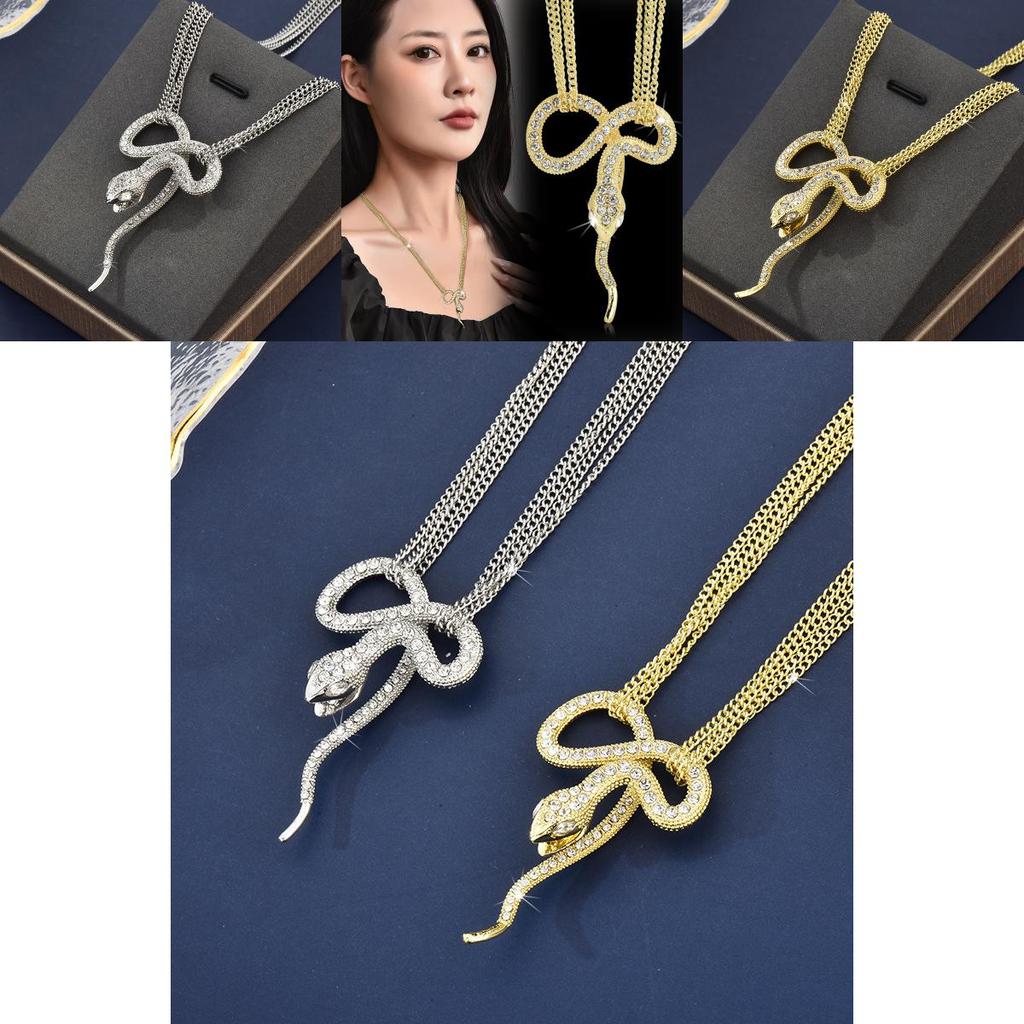 Unique Stylish Snake Design Necklace In Gold And Silver For Trendy Unisex Jewelry Lovers