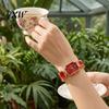 Date Night Uhr für Damen Armband Quarz Funkelnder Strass Rechteckiges Zifferblatt Faux Diamant Armbanduhr Elegante Schmuck Uhr