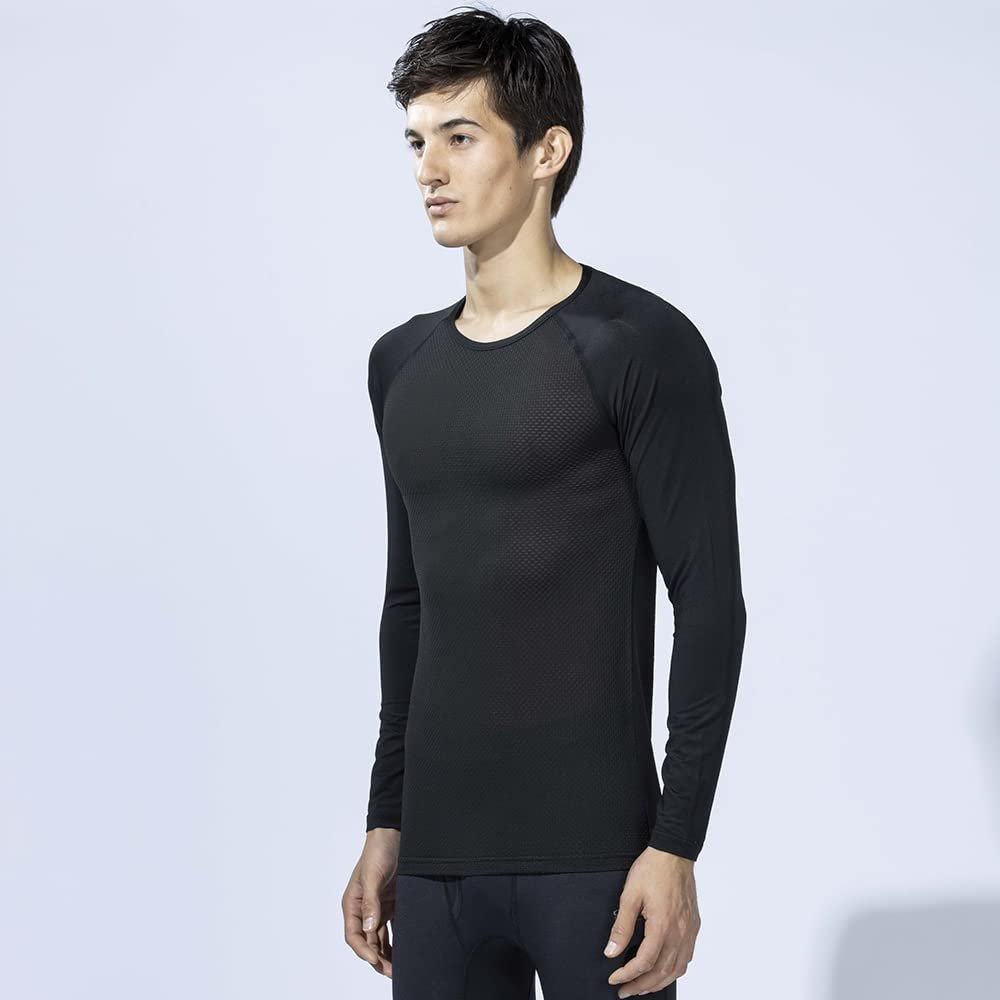 Otafuku Glove Summer Cooling Long Sleeve Crew Neck Base Layer JW-715 Black SS Size