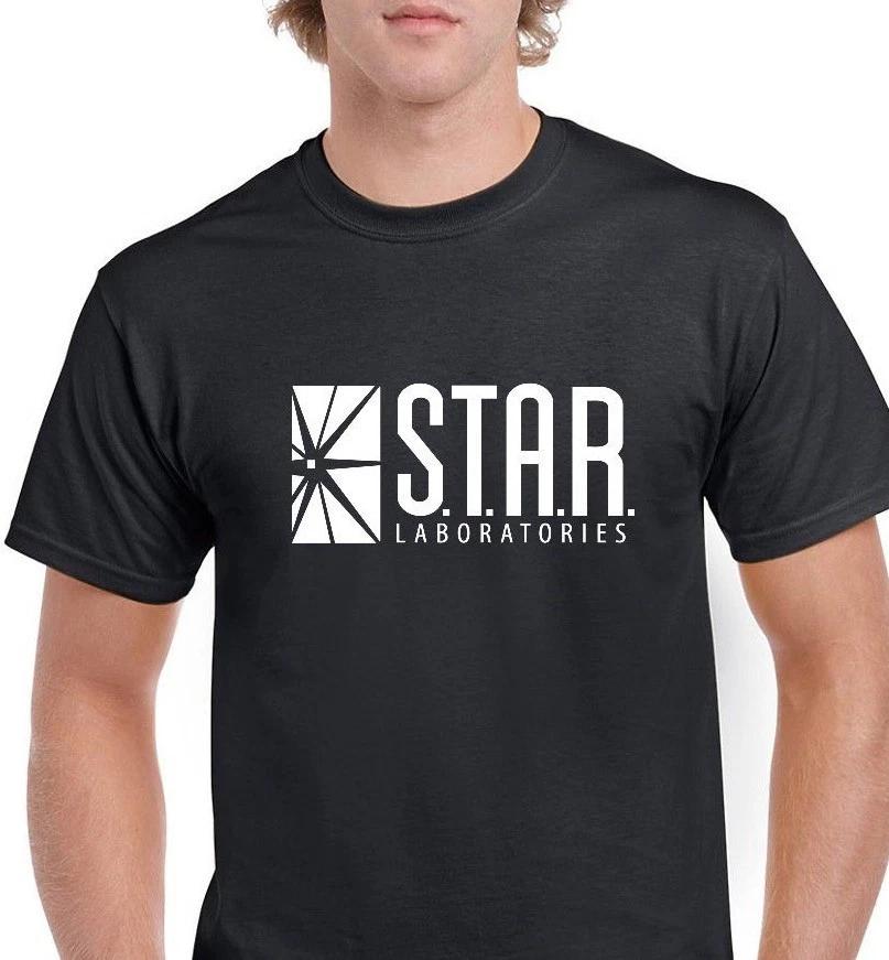 

Star Labs Tee Shirt Flash STAR LABORATORIES Superman Comic Black White T-Shirt 2XL