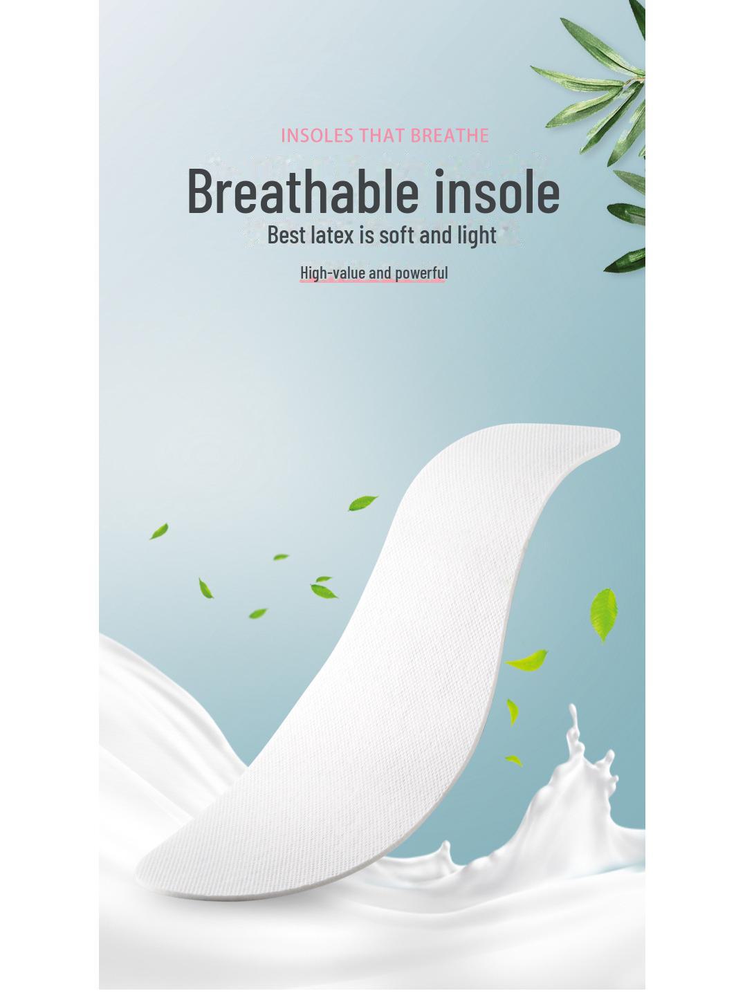 

Универсальные дышащие амортизирующие стельки из латекса - белые, впитывающие пот, нетканые белый