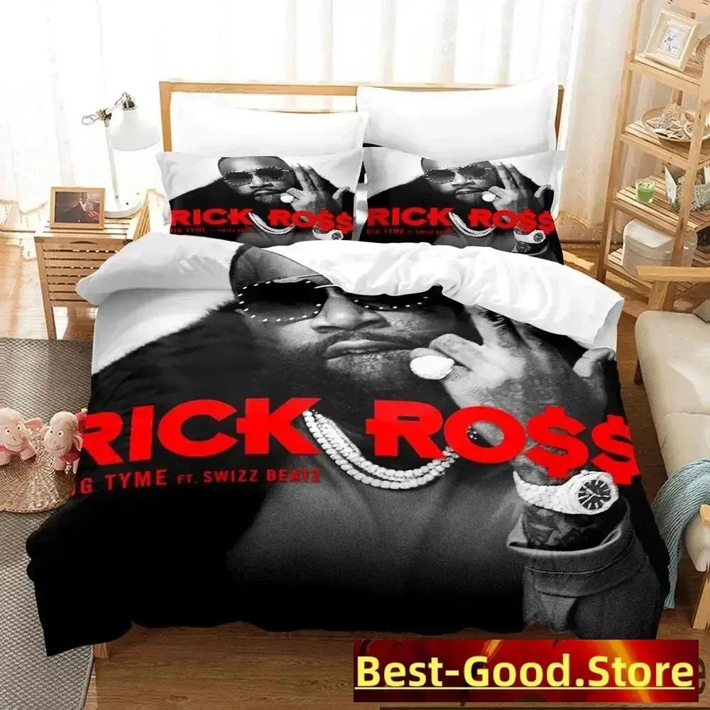 

Comforter 3D Print Rapper Rick Ross Bedding Set Bed Set Comforter King Queen Size Boys Adult Bedding Comforter (quilt)-EU Single(135*200cm)3pcs