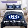 Inter Milan Customize Your Name Bedding Set Breathable Duvet Cover with Pillowcases Home Decoration Birthday Gift