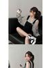 Women's Plus Size Slim-Fit Denim Overall Shorts - Stylish Summer A-line One-Piece for Petite Figures