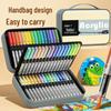 Soft Tip Acrylic Markers with Storage Bag - Stackable, No-Press, Ideal for Children's Doodling and Hand-Painting