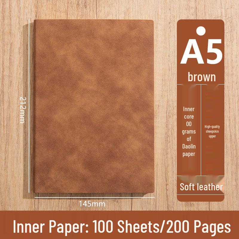 Personalized A5 Soft Leather Notebooks with Logo Printing: Custom Covers & Pages for Office Use