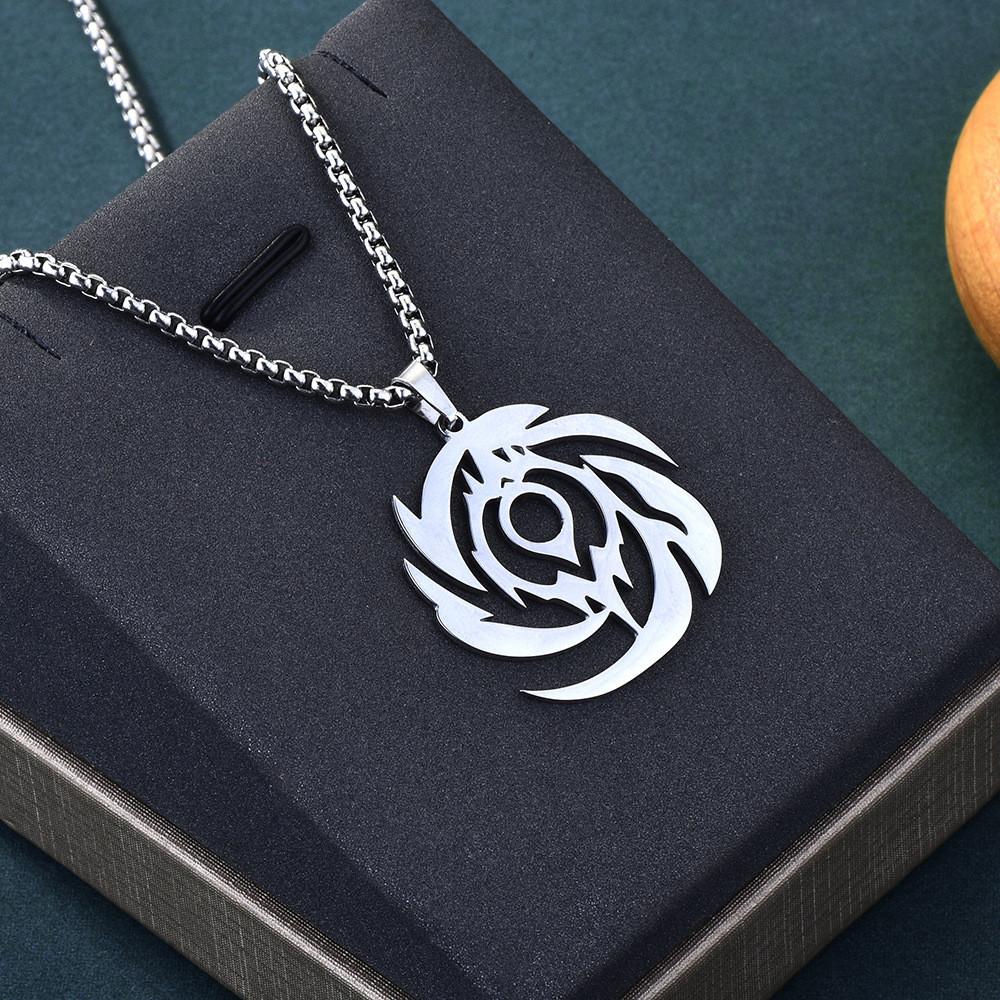 And Fashionable Unique Stainless Steel Long Necklace With Geometric Design For Wear Unisex
