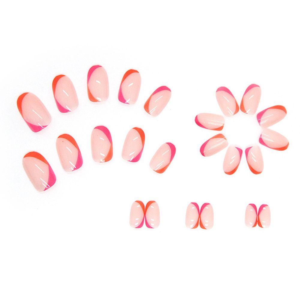 Detachable Artificial Full Cover Nail Tips Wearable Almond False Nails French Stiletto Fake Nails