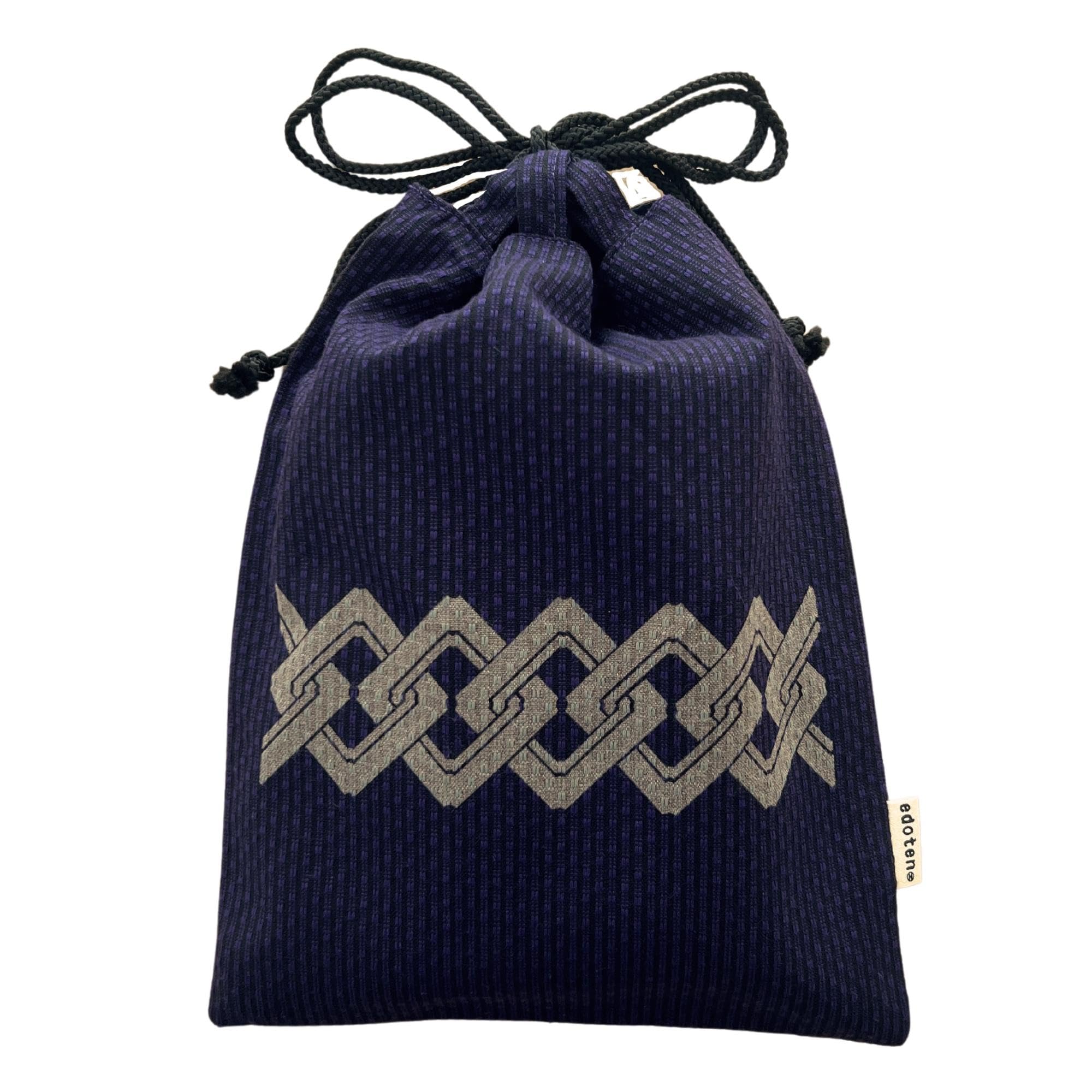 

Edoten Shingen Achibukuro Gozai Cotton Sashiko Drawstring Goshuincho Stamp Bag with Inner and 038 Yoshiwara Purple Bag, (Drawstring Bag), Bag, 100%