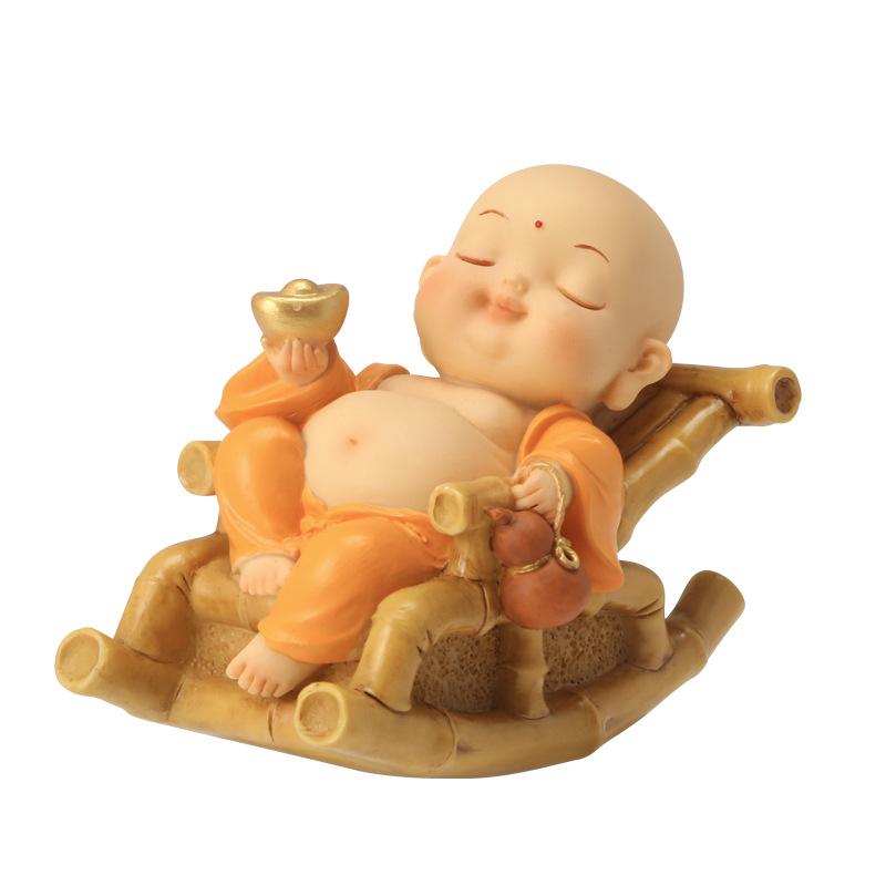 New Style Little Maitreya Reclining Chair Decoration Piece, Tea Drinking Room Tabletop Decoration Piece, Accessory, Gift, Present, Decorative Item