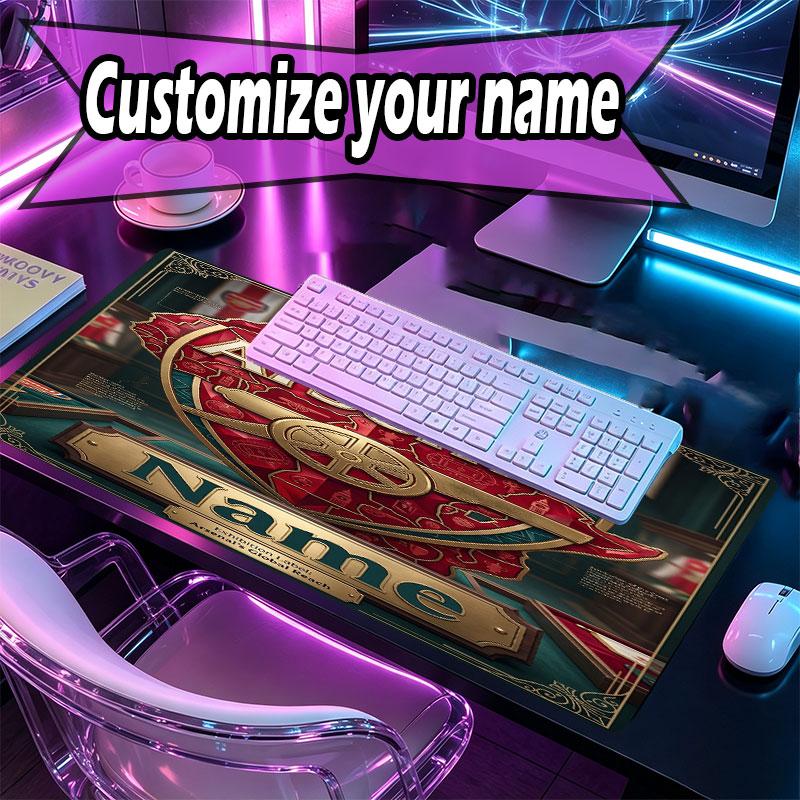 Custom Name Personalized Arsenal F.C Pattern Mousepad, Laptop PC Desk Mat, Decorative Desk Mat for Home Keyboard Pad Gift