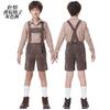 Boys Bavarian Oktoberfest Costume Set Lederhosen Outfit Kids Performance Festival Halloween Stage Wear