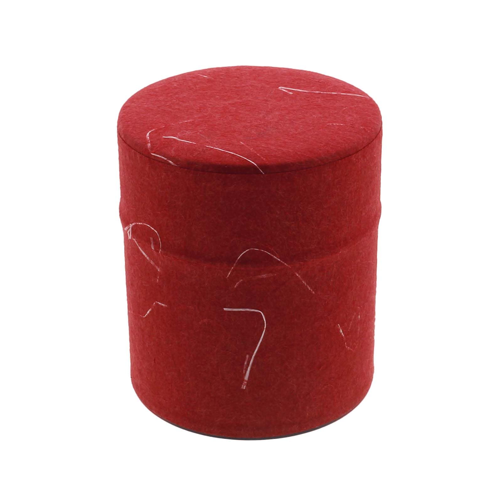 Yamako Tea Caddy Red Made in 896318 Po-Kan Mini, Japan,