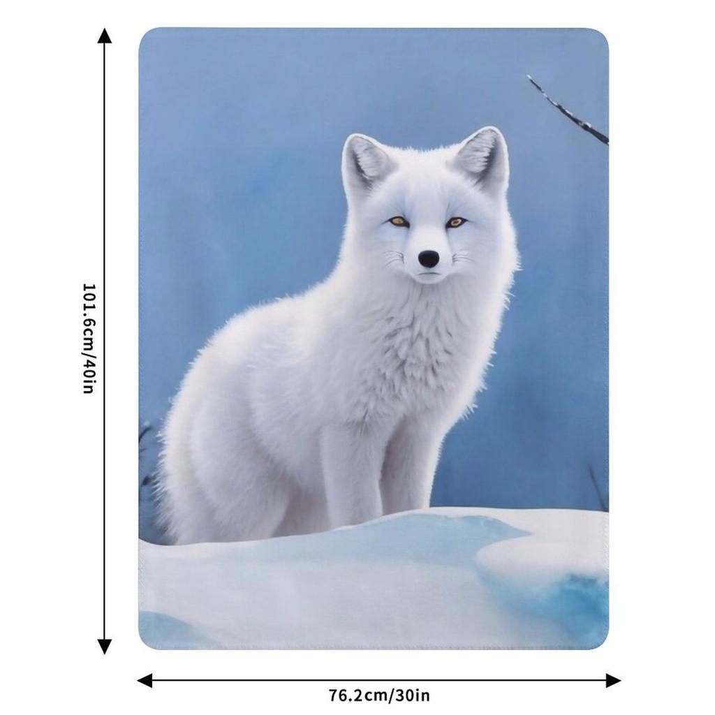 Arctic Fox Throw Blanket Luxury Throw Plaid Funny Gift Blankets Ands Blankets