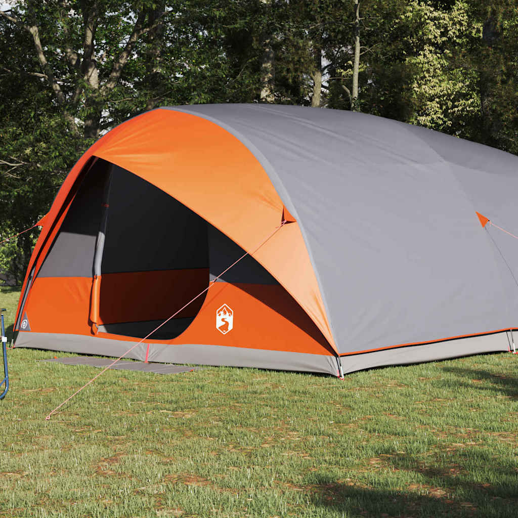Tunnel Tent with Grey and Orange Roof 500 x 348 x 200 cm Taffeta