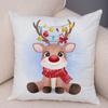 Cartoon Santa Claus Little Penguin Pillowcase Sofa Kids Room Decoration Merry Christmas  Deer Cushion Cover 45x45cm