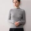 Women's 100% Cashmere High Neck Pullover - Versatile, Solid Color Knit Sweater