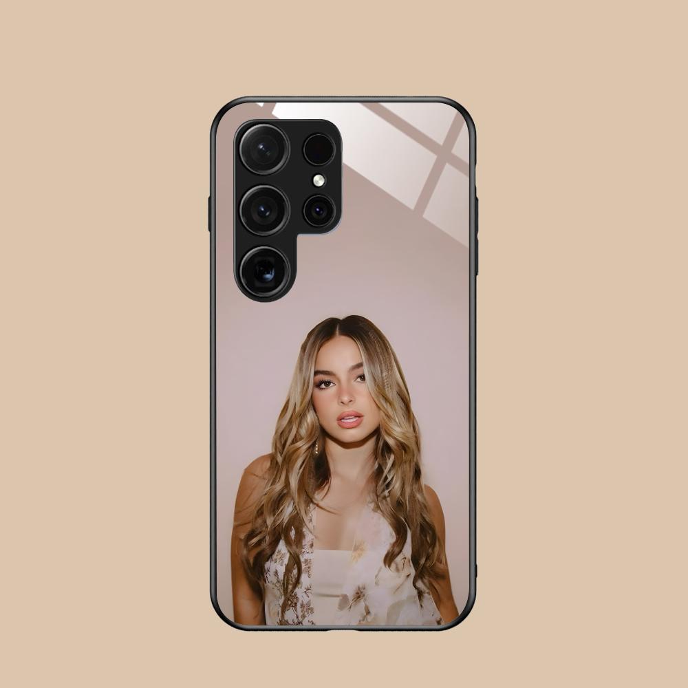 Addison Rae Glass Mobile Phone Case for Samsung Galaxy S26 S25 S24 S23 S22 S21 S20 Note20 Plus FE Ultra Colorful Cover
