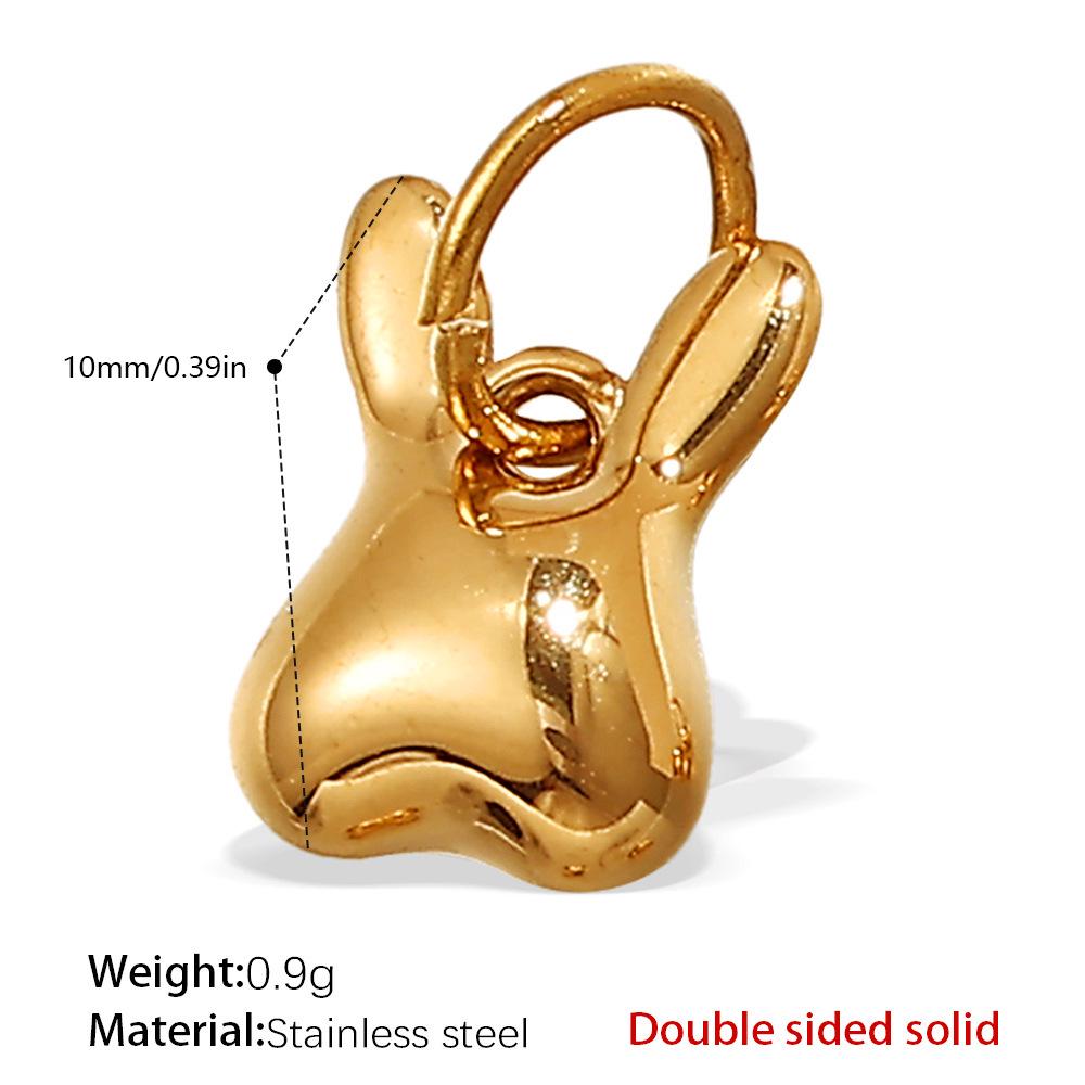 18K Gold-Plated Stainless Steel Elephant Pendant for Necklace or Bracelet