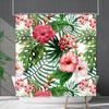 Shower Curtain Waterproof And Mildew-Proof 3D Digital Printing Plant Flower Plant Shower Curtain Bathroom Partition