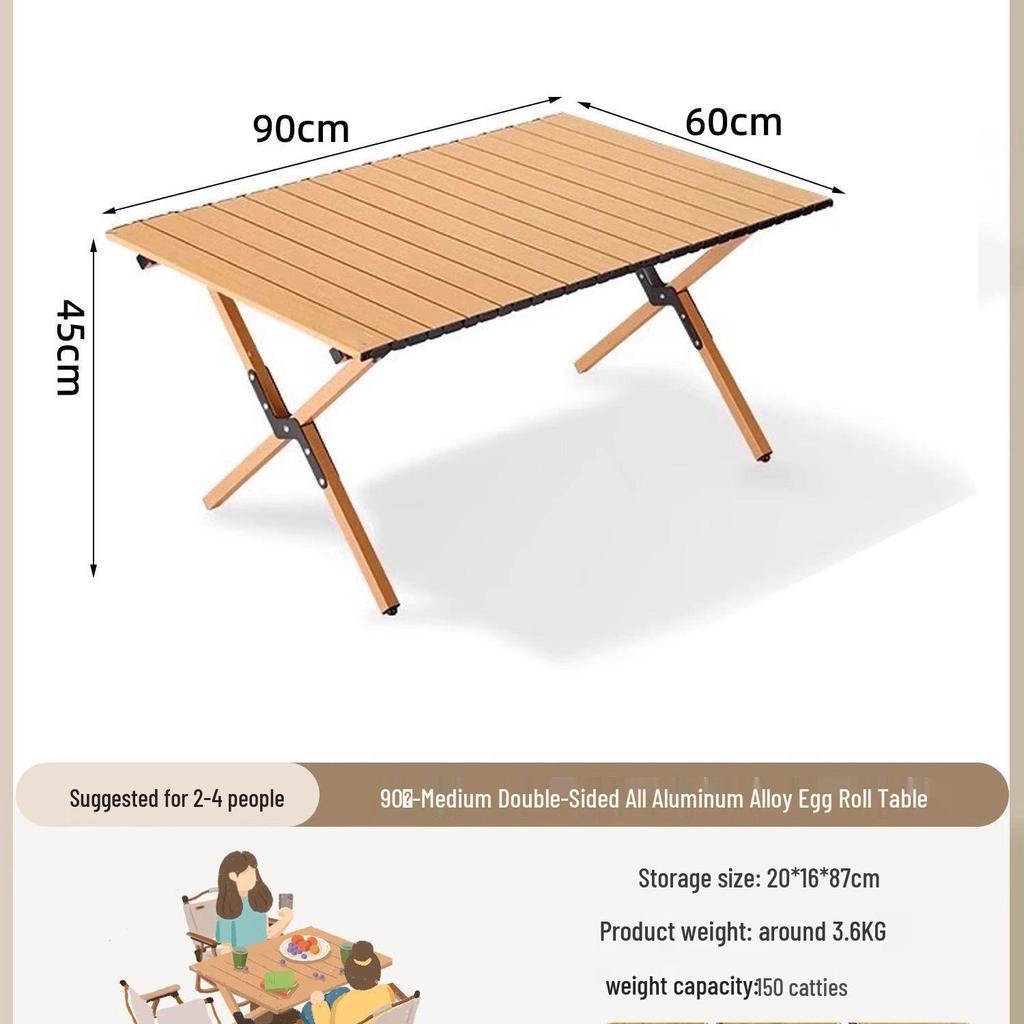Collapsible Metal Table and Chair Set for Outdoor Use - Ideal for Camping, Patio, Night Markets, and Street Vending