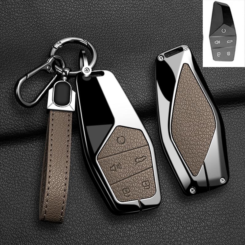 Zinc Alloy Car Key Case Fob For Mg One Remote Protection Cover Shell Keychain Ring Holder In