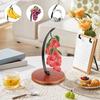 Draining Metal Banana Holder With Wood Base Fruit Storage Holder Creative Grape Stand  Home Use