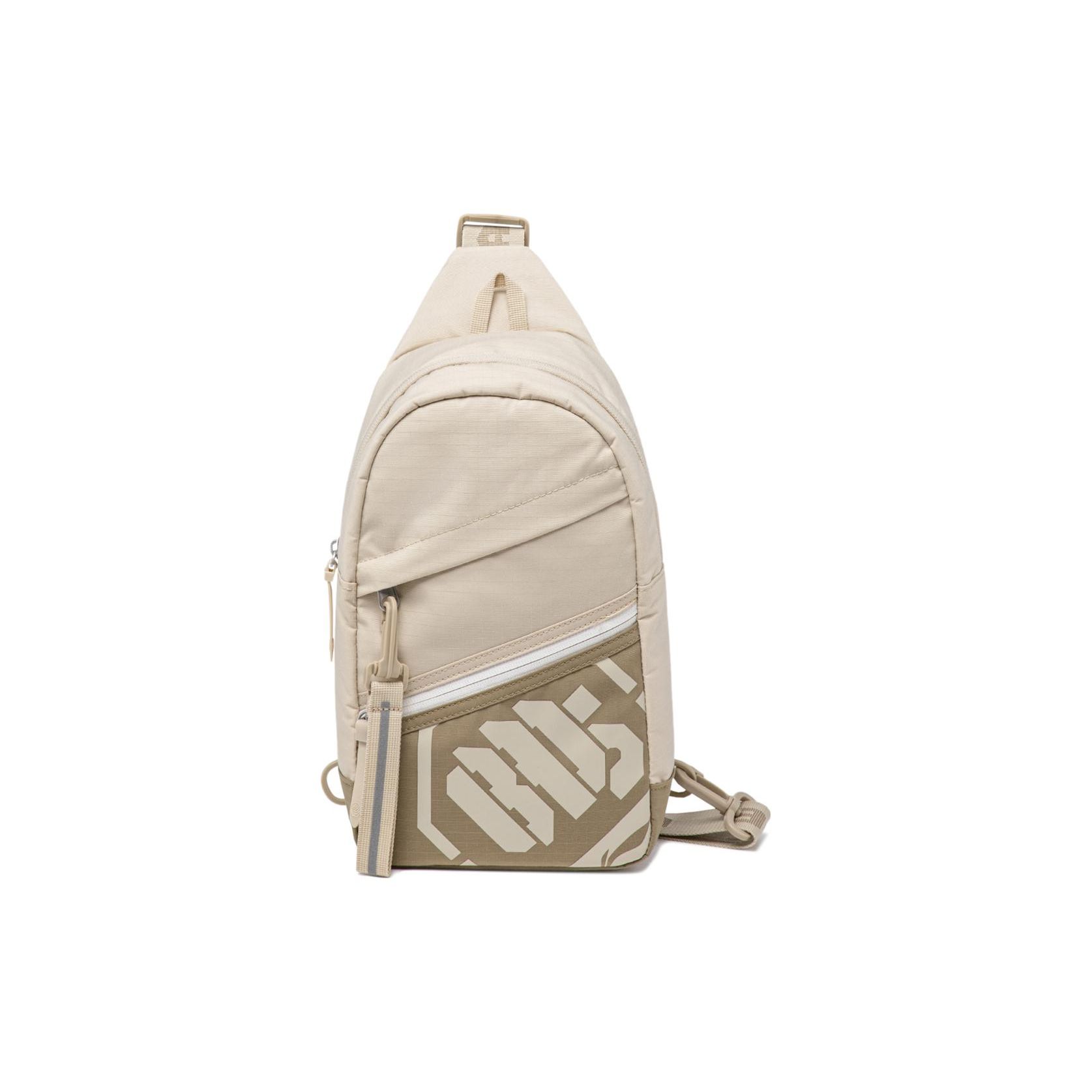 

Li Ning Badfive Basketball Series Logo Design Casual Versatile Polyester Single Shoulder Crossbody Chest Bag Unisex bags ABDU217-2 Dusty Khaki/Light Chestnut Brown