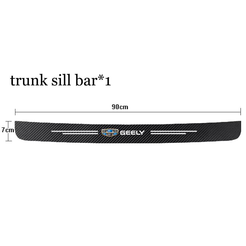 Car Carbon Fiber Door Sill Sticker For GEELY GC6 GC9 EMGRAND EC7 EC8 CK ATLAS CK2 CK3 GT Auto Accessories