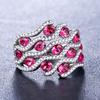 Exaggerated Women'S Zircon Ring Silver Plated Jewelry