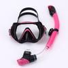 Maschera da Immersione in Silicone per Bambini e Adulti con Snorkel - Lente in Vetro Temperato HD, Montatura Grande