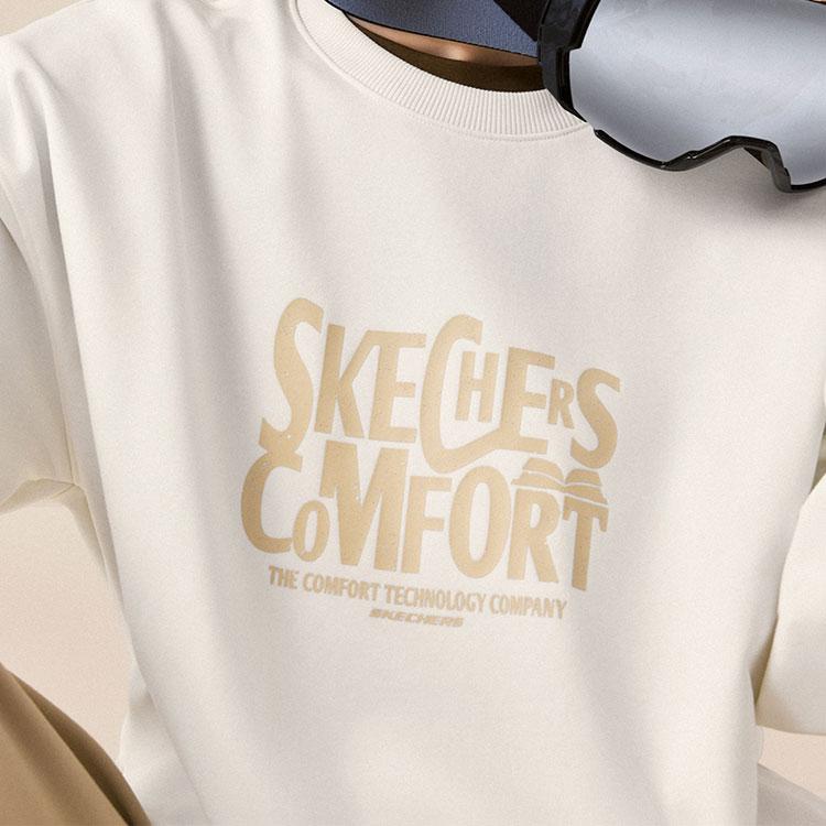 Skechers Warm And Cold Resistant Sports Casual Commuter Pullover Crewneck Sweatshirt Unisex Sweatshirt L325U084-0074