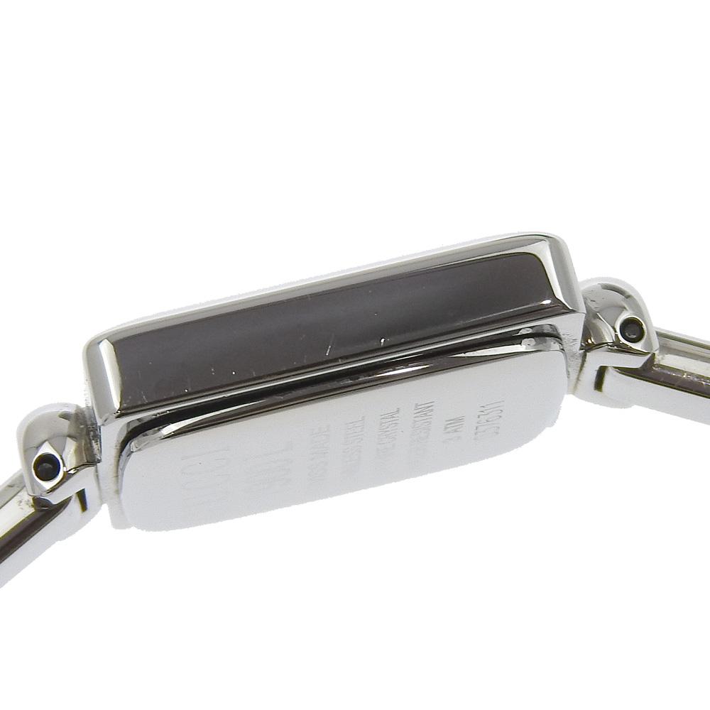 GUCCI Bangle watch Watches 1900L blackDial Stainless Steel Quartz Analog display Women Used