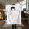1PC Kurumi Print Flannel Blanket, High quality All Seasons, Home Decor, Warmth and Comfort, Perfect for Christmas Gifts