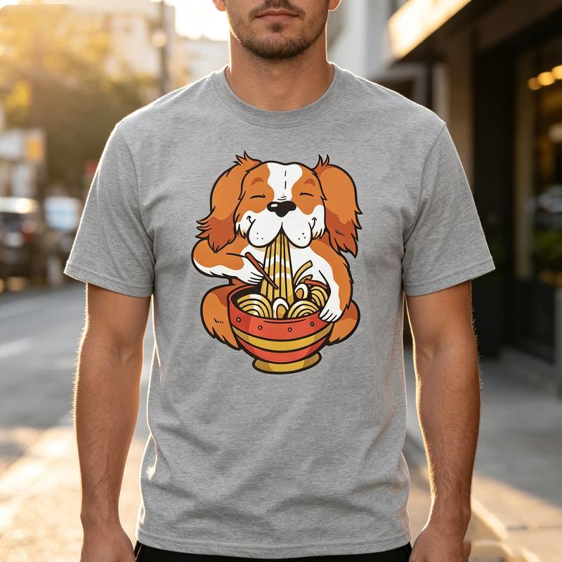 Vintage Dog RaUnisex Tee Cute Cartoon Dog Print Unisex Unisex Cotton Short Sleeve Trendy Streetwear Gift For Dog And RaUnisex Fans