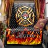 Firefighter Maltese Cross Emblem Blanket Personalized Name Soft Comfortable Stylish Blanket Car Blanket Perfect For Travel Camping Outdoor Home