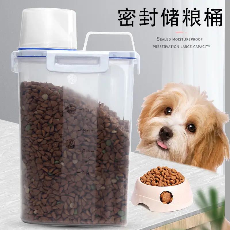 Cat Dog Food Storage Container Sealed Moisture-proof Plastic Tank Pet Food Container with Lids Sealing Box Kitchen Grain Boxes
