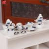 1set 1/12 Dollhouse Mini Ceramics Coffee Tea Set Tableware Kit Dolls House Kitchen Decoration Toy Pretend Play Toys
