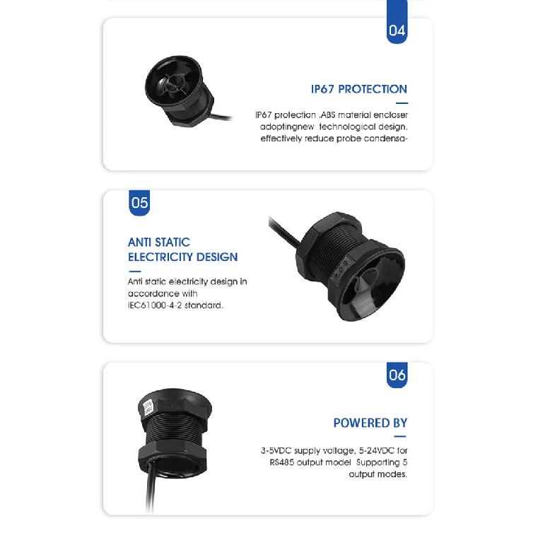 A13 Bin Fill Level Low Consumption Waste Level Sensor Small Beam Angle Support NB-IoT Ultrasonic Sensor