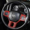 Red Carbon Fiber ABS Steering Wheel Frame Trim Cover For Dodge RAM 1500 2010-17