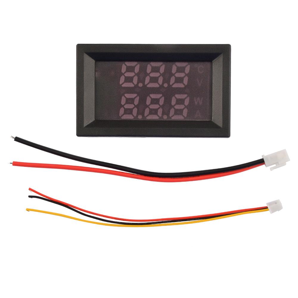 M430 DC 4-30V Voltage Current Meter Power Temperature Meter Digital Amp Voltage Current Meter Tester 10A/50A/100A