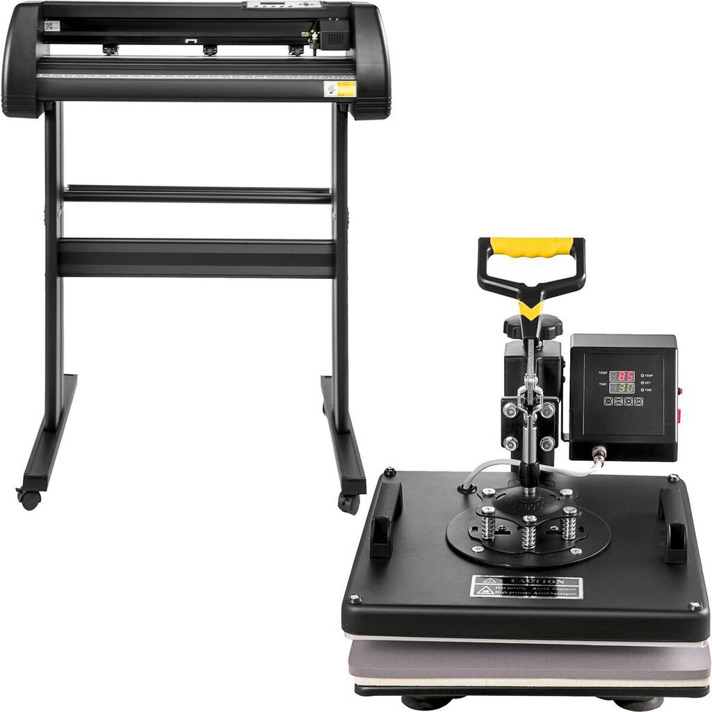 5 in 1 Heat Press Transfer Machine 38x38cm with 34” Vinyl Cutter Plotter Machine Kit Art Craft Printer Sublimation(34”/870mm)