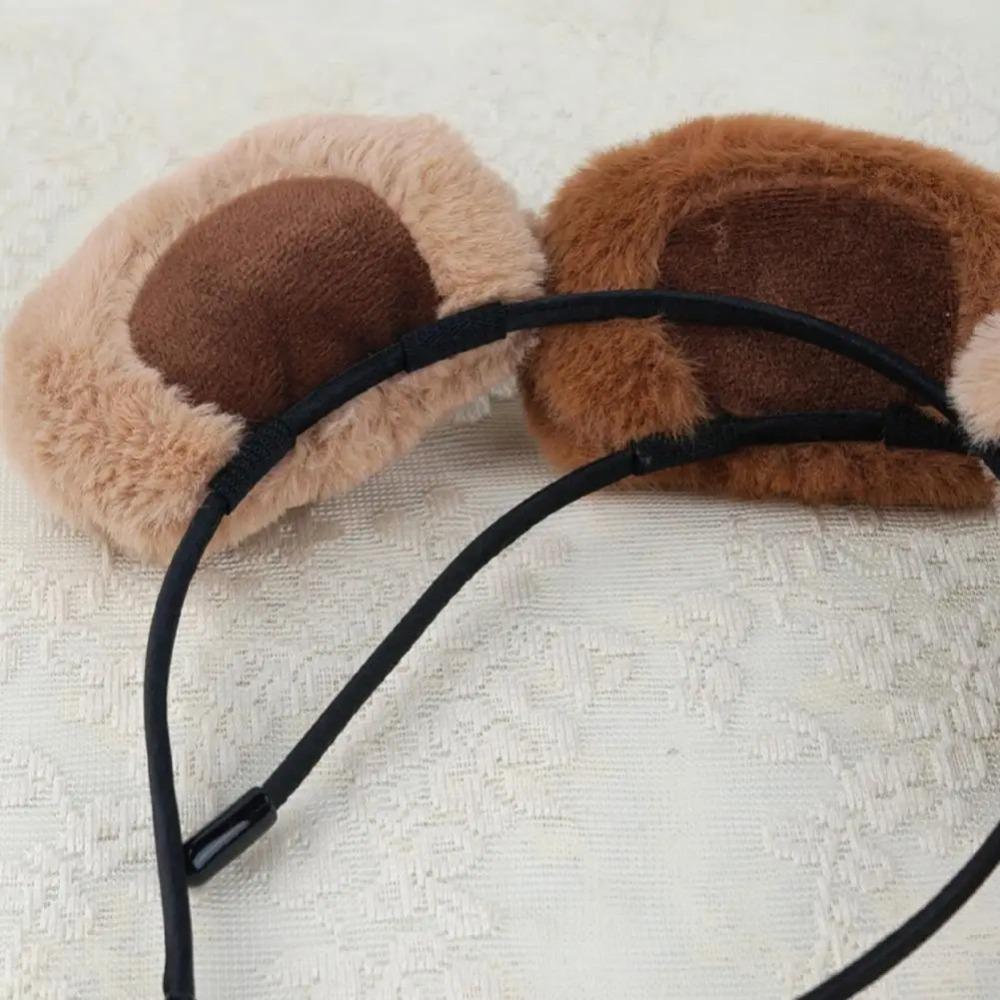 Bear Ears Headgear Plush Girl Headwear New Headpiece  Makeup