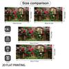 2D Romantic Rose Vine Fence Backdrop, Natural Garden Scene Garage Door Cover for Party Decoration
