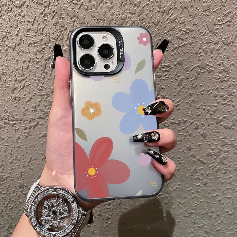 Flower Butterfly Leopard Patterned Cases For iPhone 11 12 13 15 Pro Max Plus Mini Shockproof Bumper Cover For iPhone 14 7 XS X Protective Phone Case