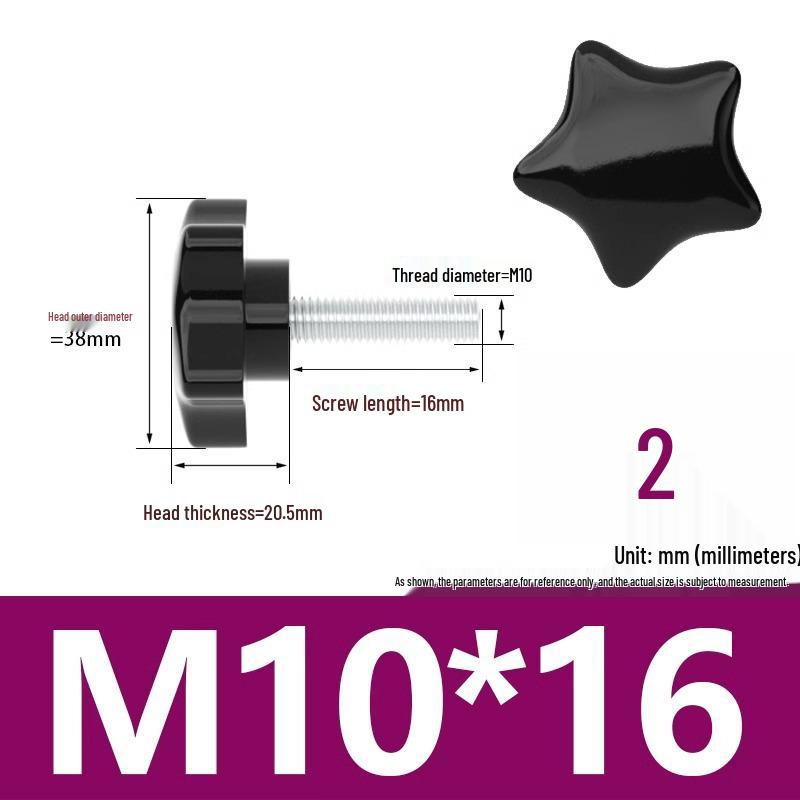 Švestkový květ Hvězdicovitá bakelitová šroubovací rukojeť (M6/M8/M10)