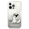 Etui Do iPhone 13 Pro Max Karl Lagerfeld Liquid Glitter Srebrne