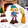 Umbrella with Vicky the Viking Characters Armor Dress Print, Compact Folding Umbrella for Retro Cartoon Fans Gift