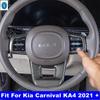 Carbon Fiber / Matte Style Steering Wheel Gear Panel Parts Cover Trim Fit For Kia Carnival KA4  - 2024 Interior Accessories
