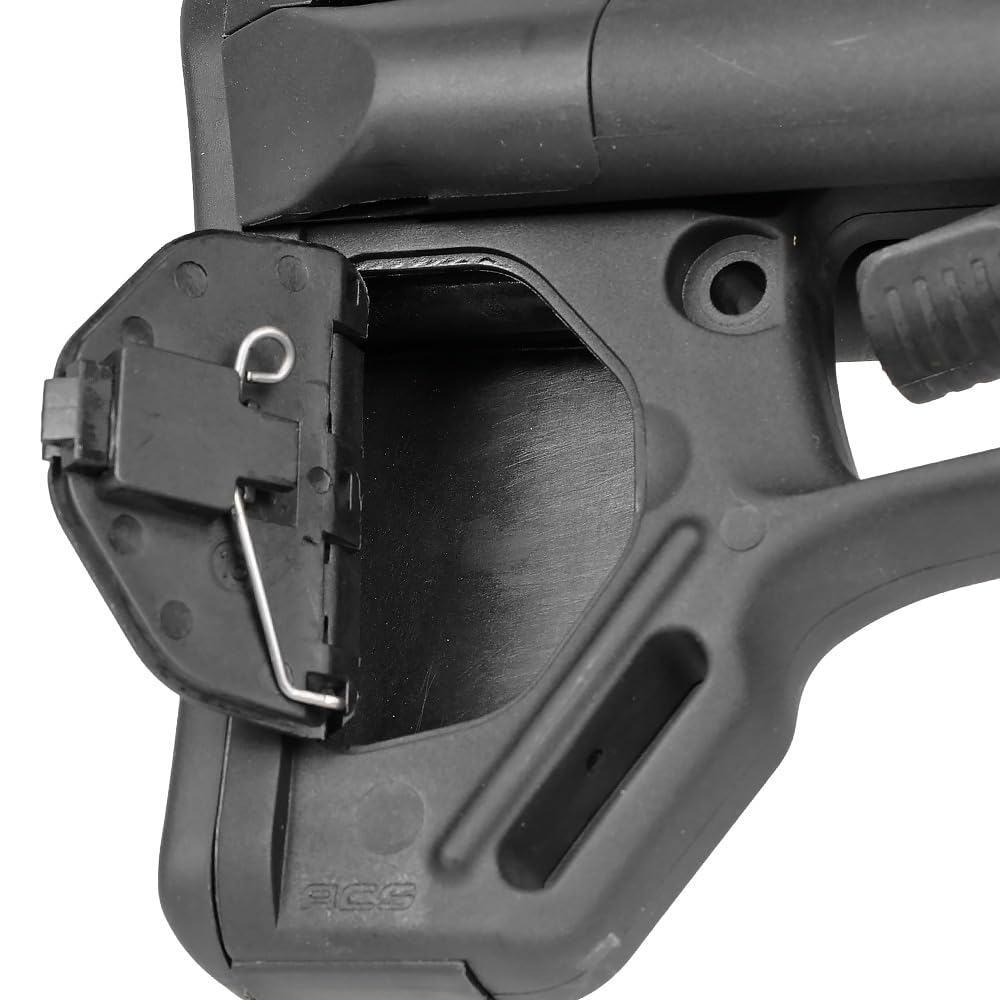 E&C Magpul ACS Carbine Stock Replica, Mil-Spec Diameter Buffer Tube Compatible, Reinforced Polymer, Black